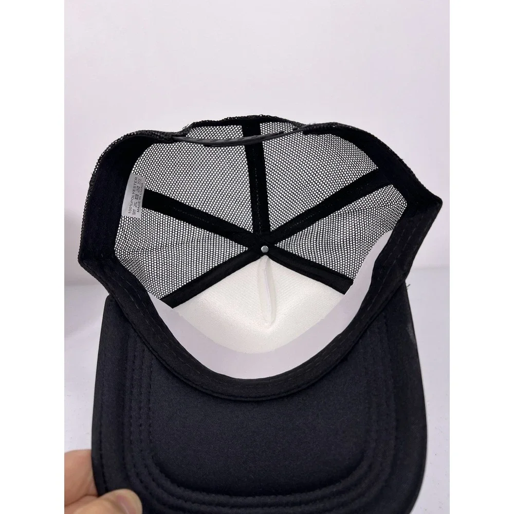 Custom Made Trucker Hat with your logo Mesh Snap back caps NEW  White and‎ Black